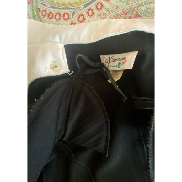 DJ SUMMERS 2 Piece white & black Jacket + Pant Suit Women's Size 6P VINTAGE - Picture 7 of 13